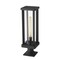 Z-Lite Glenwood 1 Light Outdoor Pier Mounted Fixture, Black & Clear 586PHBR-533PM-BK - alternate 6